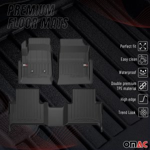 Chevrolet Colorado Floor Mat - Omac - Proline Premium TPE 3 Pcs - Black - '15-'22